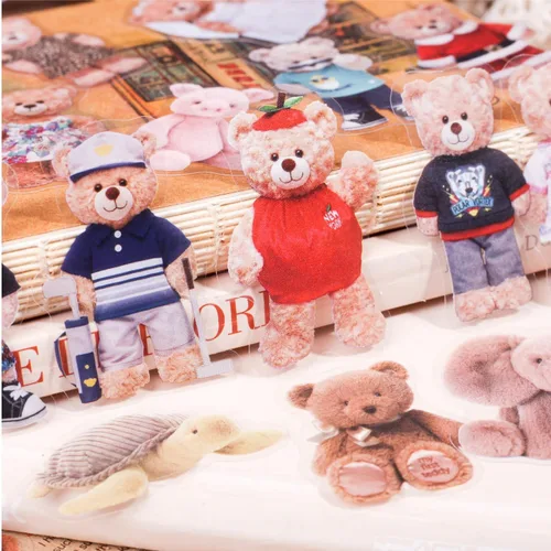 Miniatura 10 de Alideco 120 piezas Pegatinas para Álbumes de Recortes Figuras Retro Scrapbooking Diario Basura Manualidades Embellecimiento Decoración Pegatinas