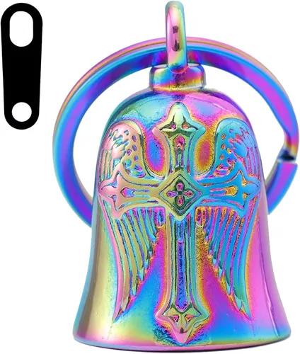 Miniatura 11 de Motocicleta Cross Bell - Llavero de motocicleta Campanas para motociclista proteger al jinete Accesorios de motocicleta Azul