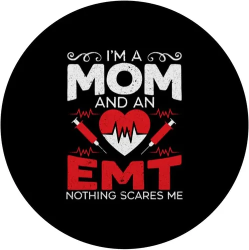 Miniatura 3 de Soy una mamá y un EMT EMS Paramédico cuidado de la salud PopSockets intercambiables PopGrip