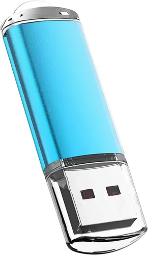 Unidad flash USB de 8 GB, unidades de pulgar USB Maspen 2.0 de alta velocidad USB Memory Stick Zip Drives (azul, 8 GB)