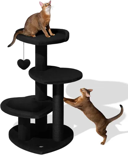 Miniatura 11 de VETRESKA Árbol para gatos Torre para gatos de 38.6'' para gatos de interior con postes de rascado cubiertos de yute y plataforma en forma de Árbol