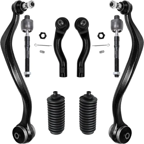 Miniatura 280 de Detroit Axle - Kit de brazos de control de extremo delantero de 8 piezas para Dodge Dakota 00-04, Durango 00-03, 4 brazos de control superior e