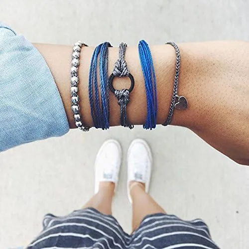 Miniatura 5 de Pura Vida - Pulsera sólida 100 % impermeable, hecha a mano con dije revestido y correa ajustable