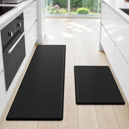 Miniatura 12 de StepLively Tapete de cocina, 2 piezas, tapetes de cocina acolchados para piso, juego de alfombras de cocina antifatiga, tapete antideslizante