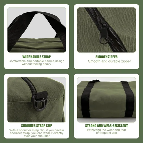 Miniatura 4 de Bolsa de herramientas pequeña, bolsa organizadora de herramientas de boca ancha con parte superior cerrada, bolsas de herramientas de gran capacidad