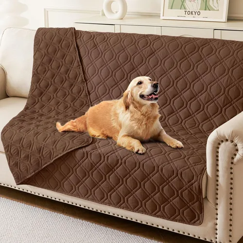 Miniatura 64 de hyha Manta impermeable para perros, manta reversible para cama de mascotas, funda suave para sofá/sillón lavable para perros, fundas impermeables