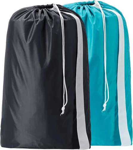 Miniatura 8 de HOMEST Bolsa de Lavandería de Nylon XL con Correa, Organizador Grande de Ropa Sucia, Se Ajusta Fácilmente a un Cesto o Canasta de Ropa, Puede