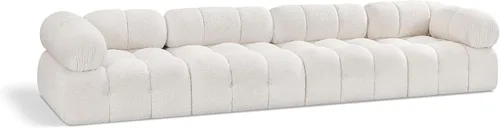 Miniatura 20 de Meridian Furniture 611Cream-S68A Colección Ames Moderno Sofá modular contemporáneo con tela de boucle color crema, modular para crear