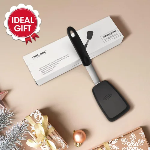 Miniatura 7 de Unicook Espátula de silicona flexible, volteador, 600 F, resistente al calor, ideal para voltear huevos, hamburguesas, crepes y más, pequeña