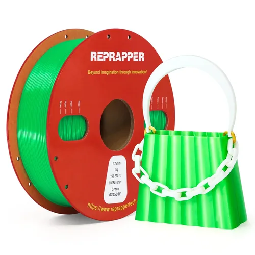 Miniatura 44 de RepRapper Filamento de ácido poliláctico (PLA), paquete de muestra de purpurina multicolor, brillante Galaxy Silk PLA0.069 pulgadas para impresora