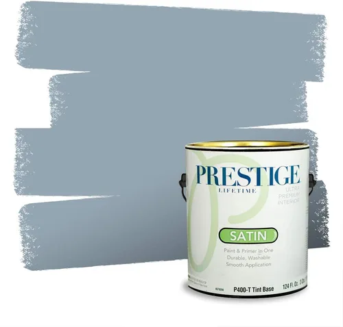 Miniatura 1030 de Pintura Exterior + imprimación PRESTIGE, todo-en-uno, 1 galón, acabado mate, color comparable al Valspar* Royal Gray* VS151-Gris real