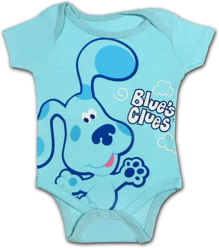 Nickelodeon Blues Clues - Body de manga corta para niños recién nacidos y bebés color azul Azul Patchwork