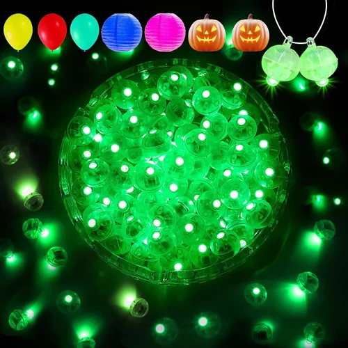 Miniatura 8 de Aogist - 50 piezas de luces de globo con gancho, tiempo de espera prolongado, mini luz impermeable para fiesta de cumpleaños, boda, Navidad