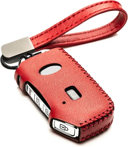 Miniatura 7 de Vitodeco Funda de cuero para llavero inteligente compatible con KIA 2019-2021, Negro