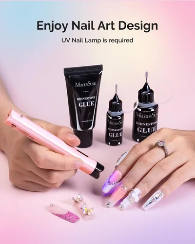 Miniatura 8 de MelodySusie ART01R - Luz UV de mano para uñas de gel y pegamento de diamantes de imitación, lámpara de uñas inalámbrica de gel X recargable