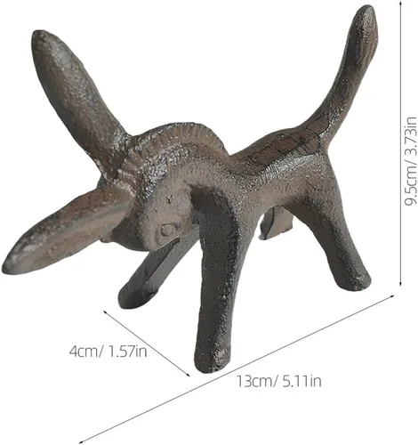 Miniatura 7 de EXCEART Figura de burro de hierro forjado para el hogar con elegante escultura de animal para dormitorio, oficina, estudio, decoración de sala