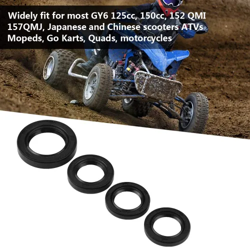 Miniatura 2 de Sello de semillas de válvula de aceite, kit de sello de motor Gy6, kit de sello de aceite Ngine, 4 piezas de cigüeñal del motor, caja de cigüeñal