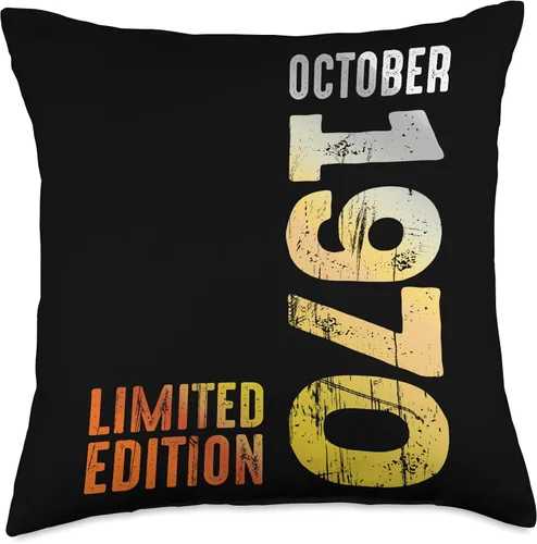 Miniatura 4 de Since October 1970 Retro 1970 Vintage 1970 October Throw Pillow