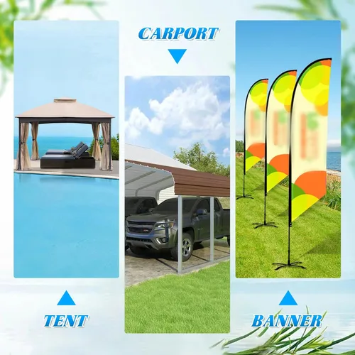 Miniatura 5 de Bolsa de peso de agua para toldo, 176 libras, juego de 4 pesas para patas para toldo desplegable, toldos, tienda de campaña, cenador, color negro