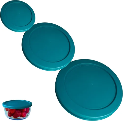 Miniatura 8 de Tapas/Cubiertas de repuesto naranja, azul, rojo de 2, 4 y 7 tazas para cuencos de almacenamiento Pyrex, Anchor Hocking y KlareWare *Solo tapas