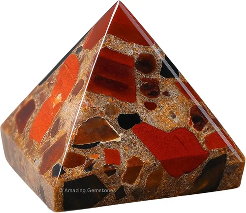 Miniatura 59 de Piedras Curativas de Cristal de Pirámide de Cuarzo Claro de Amazing Gemstone - Figura de Gran Pirámide de 2" de Piedra Natural para Meditación