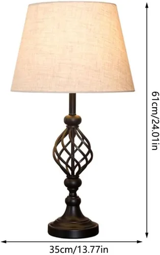 Miniatura 2 de Lamp for Desk Simple Retro Black Iron Table Lamp Living Room Decorative Lamp Bedroom Bedside Table Lamp Study Lighting Lamp Desk Lamps for Home