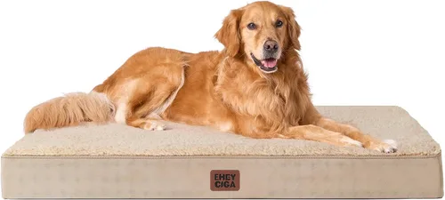 Miniatura 41 de EHEYCIGA Cama ortopédica de espuma para perros grandes, 35 pulgadas de largo x 23 pulgadas de ancho x 3.5 pulgadas de alto, gris claro