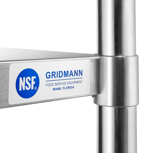 Miniatura 4 de Gridmann mesa de cocina comercial para trabajo y preparación, de acero inoxidable, con protector contra salpicaduras - 72" x 30".