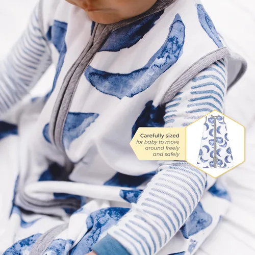 Miniatura 6 de Burt's Bees Beekeeper - Manta unisex para bebé, de algodón 100% orgánico para usar Azul
