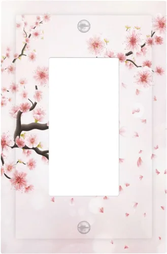 Miniatura 46 de Placa de receptáculo para interruptor basculante de una sola banda, 1 banda Decora GFCI Starry Night Painting Placa decorativa de pared
