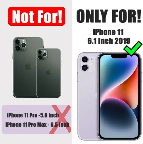 Miniatura 9 de Compatible con iPhone 11, funda transparente con flores florales a prueba de golpes, parte trasera dura, delgada, bonita funda transparente
