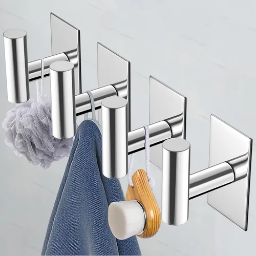 Miniatura 2 de VAEHOLD - Ganchos adhesivos de pared para toallas, resistentes, impermeables, para colgar abrigos, ropa, gancho de pared para armario para cocina