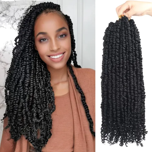 Miniatura 13 de Bileaf Cabello de Ganchillo Passion Twist Pre-retorcido de 10 Pulgadas, 8 Paquetes de Ganchillo Passion Twist, Cabello Corto Passion Twist
