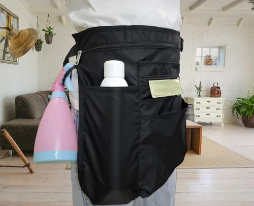 Miniatura 7 de Bafelia Delantal de limpieza impermeable con 8 bolsillos, suministros de uniforme de limpieza, delantal de trabajo duradero para disfraz