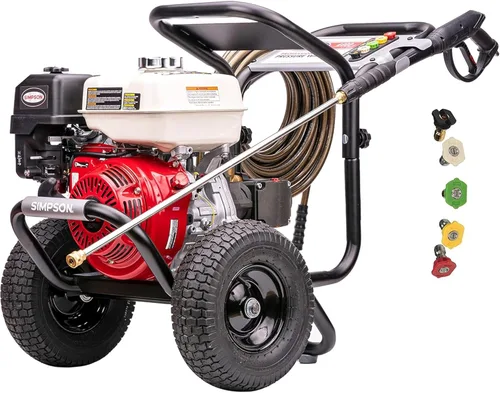Simpson Limpieza PS60869 PowerShot 4000 PSI Lavadora a presión de gas, bomba triple AAA de 3.5 GPM, motor Honda GX270, incluye pistola rociadora,