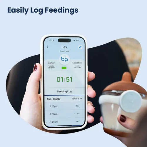 Miniatura 5 de Veba Smart Baby Bottle Monitor® [COMO SE VISTO EN Shark Tank], rastreador inteligente de leche, esenciales para la alimentación del bebé