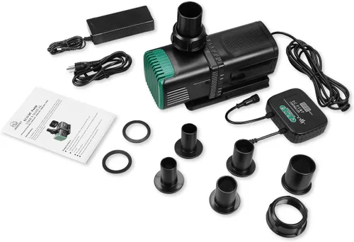 Miniatura 6 de Bomba de agua para acuario de 4800 GPH de 36 V CC con controlador, sumergible de 105 W y bomba de retorno en línea para peceras, fuentes, sumidero