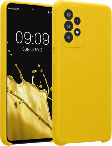 Miniatura 43 de kwmobile Funda compatible con Samsung Galaxy A13 4G - Funda delgada de silicona TPU - Acabado suave al tacto - Amarillo radiante