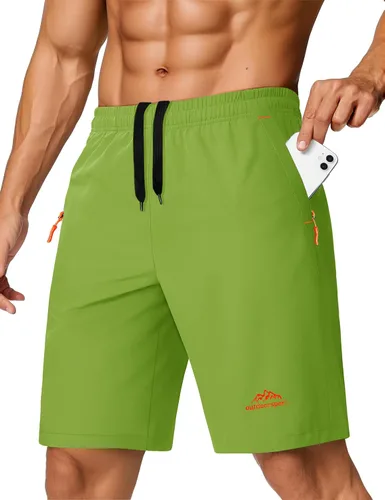 Miniatura 53 de TACVASEN Pantalones cortos deportivos para correr para hombre, 9 pulgadas, de secado rápido, pantalones cortos ligeros de verano, 3 bolsillos