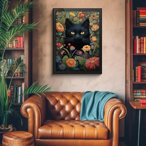Miniatura 5 de Rompecabezas vintage de gatos para adultos de 1000 piezas en adelante, colección de rompecabezas de flores de PICKFORU animales y plantas