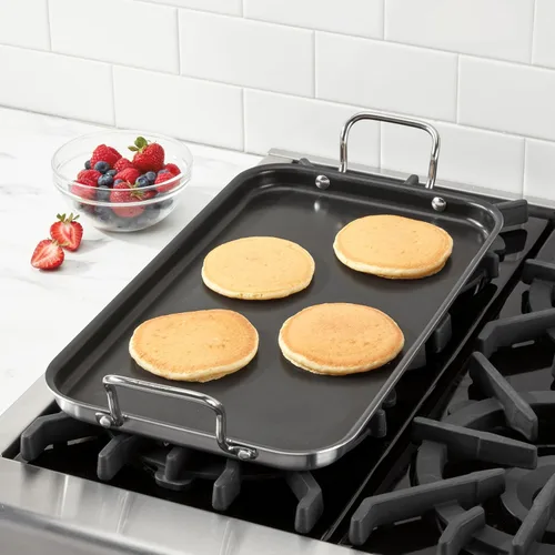 Miniatura 2 de Cuisinart MultiClad Pro - Plancha antiadherente de doble quemador inoxidable de triple capa de 10 x 18 pulgadas