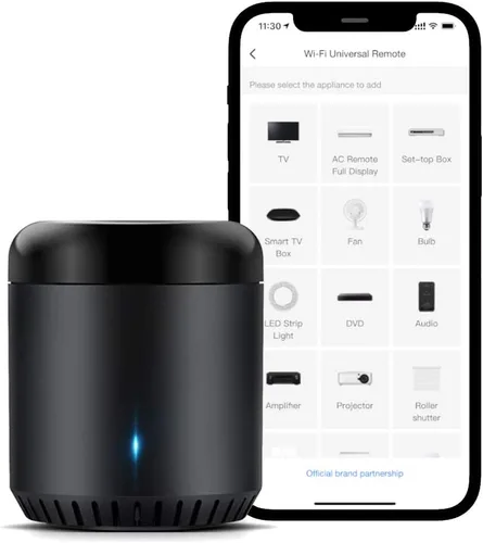 Broadlink WiFi Smart Home Hub RM Mini 3 (solo Wi-Fi de 2.4 GHz) Automatización IR Aprendizaje Control remoto universal para TV Compatible con Alexa,
