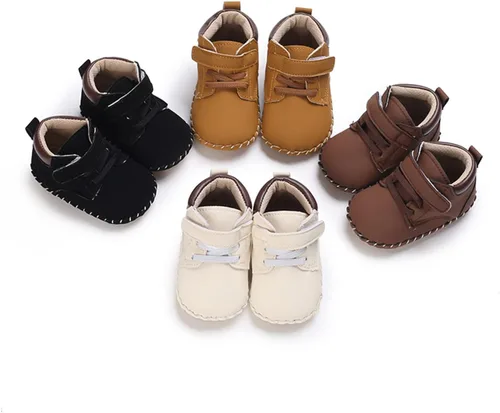 Miniatura 11 de COSANKIM Zapatos deportivos para bebé niño y niña, zapatos de tobillo altos, antideslizantes, suela suave, zapatos de cuna para niños pequeños