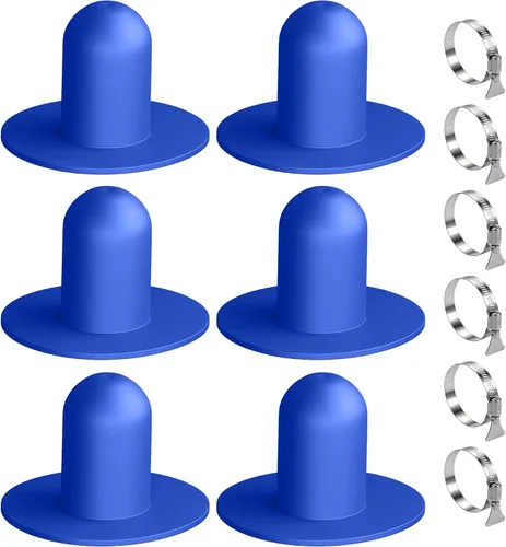 Miniatura 9 de Tapones de piscina para piscina sobre el suelo, paquete de 4 con abrazaderas, para piscinas Bestway e Intex de reemplazo de tapón de orificio