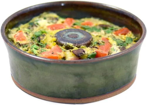 Miniatura 3 de Olla de huevos de cerámica de cerámica hecha en Estados Unidos para microondas (azul junto al lago)