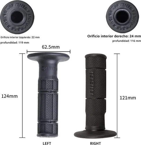 Miniatura 4 de NIBBI Empuñadura de acelerador giratorio, empuñaduras para bicicleta de tierra con cable de acelerador y empuñadura de manillar para bicicleta pit