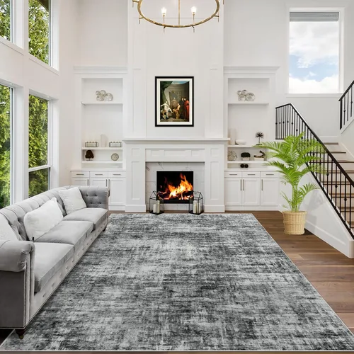 Miniatura 17 de Alfombras de Pasillo Lavables de 2'6''x8': Alfombra de Pasillo Moderna Abstracta para Interiores, Suave, Pelo Bajo, Alfombra Delgada, Multi