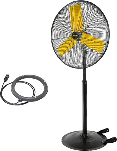 Miniatura 10 de HiCFM Ventilador de pedestal de 20 pulgadas, inclinación de 50°, 3 velocidades, 5000 CFM, ventilador de pie de alta velocidad con motor potente