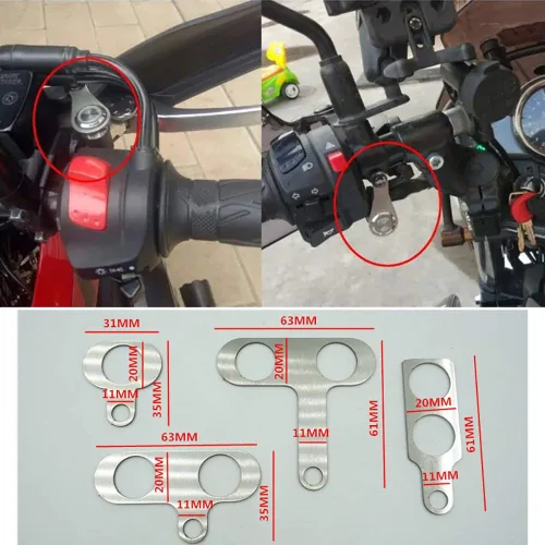 Miniatura 2 de RAYANA Barra de manillar LED de acero inoxidable para motocicleta, interruptor de luz antiniebla de encendido y apagado, interruptor ajustable a