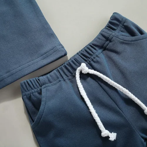Miniatura 3 de CIYCUIT Conjunto de 2 piezas de ropa de verano para bebé, ropa de playa, sin mangas, pantalones cortos